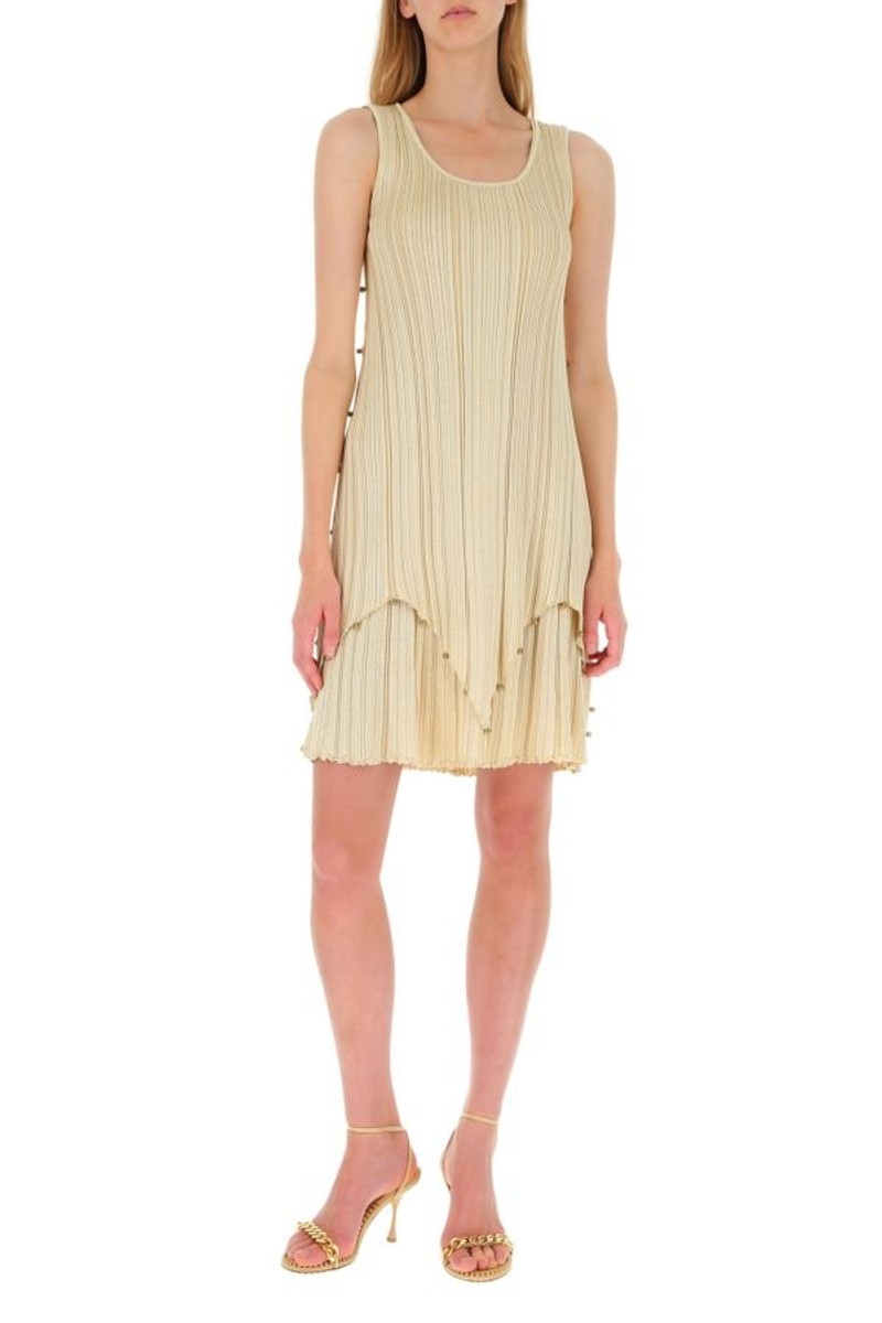 Bottega Veneta Gold polyester blend dress outlook