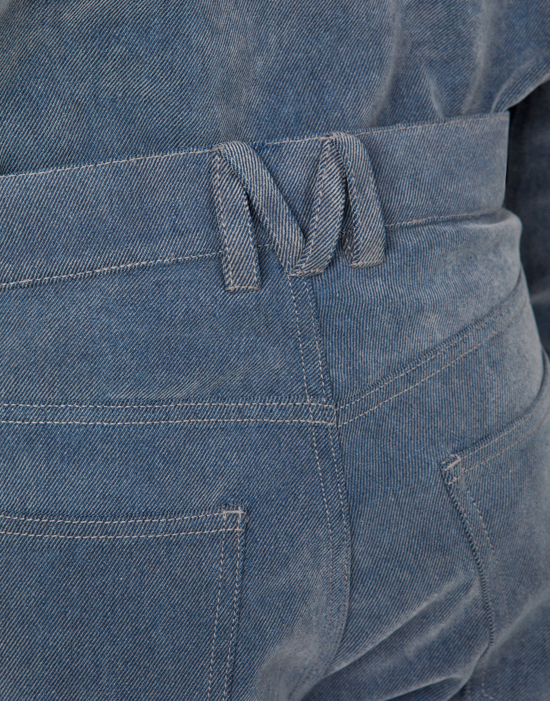 FLOCKED DENIM PANTS - 4