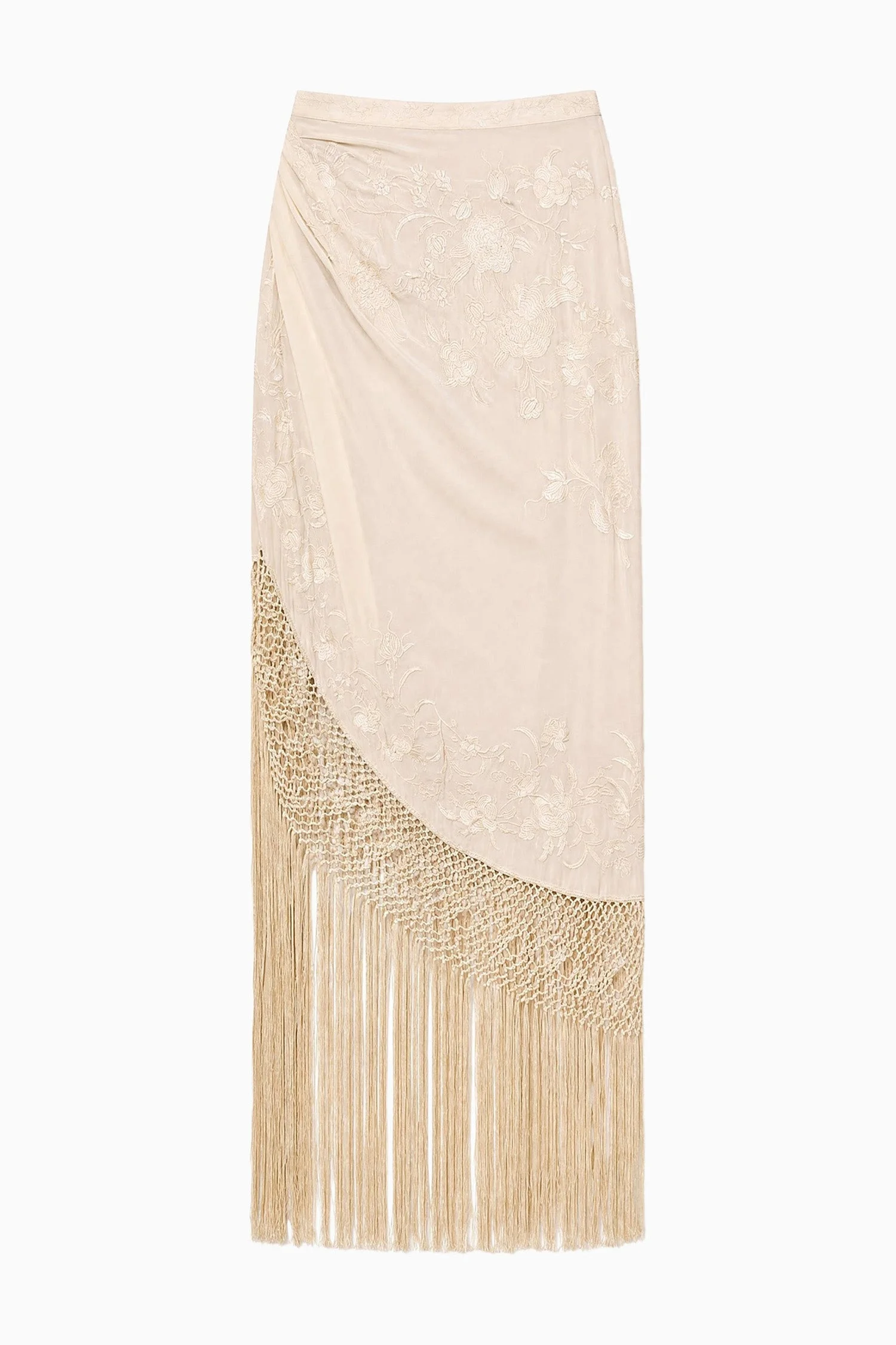 Lark Silk Fringe Skirt - 1