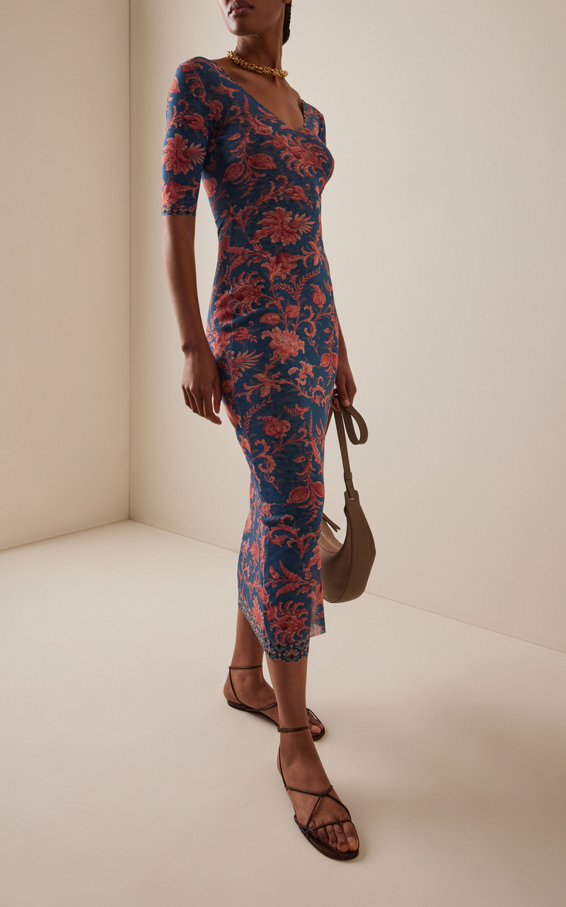 Etro Jersey Midi Dress print outlook