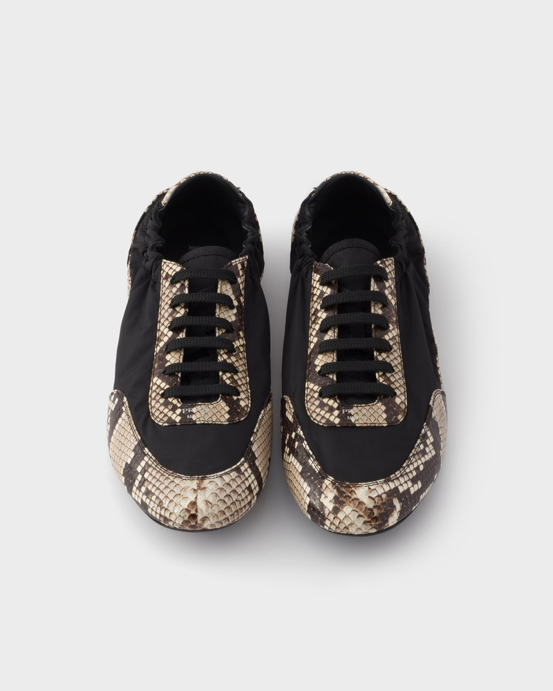 Collapse Re-Nylon and printed Ayers leather sneakers 4