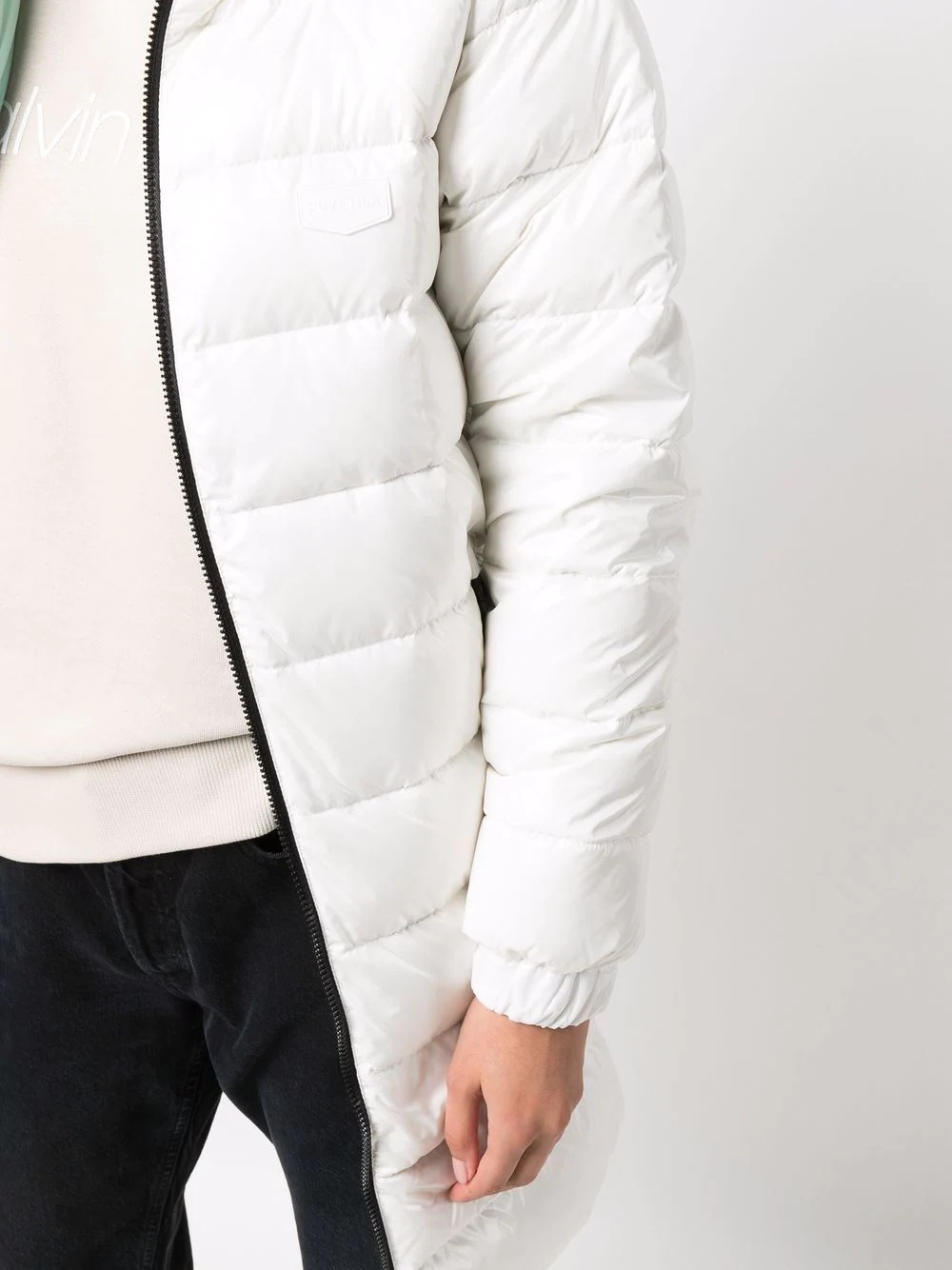 zip-up midi puffer coat - 5