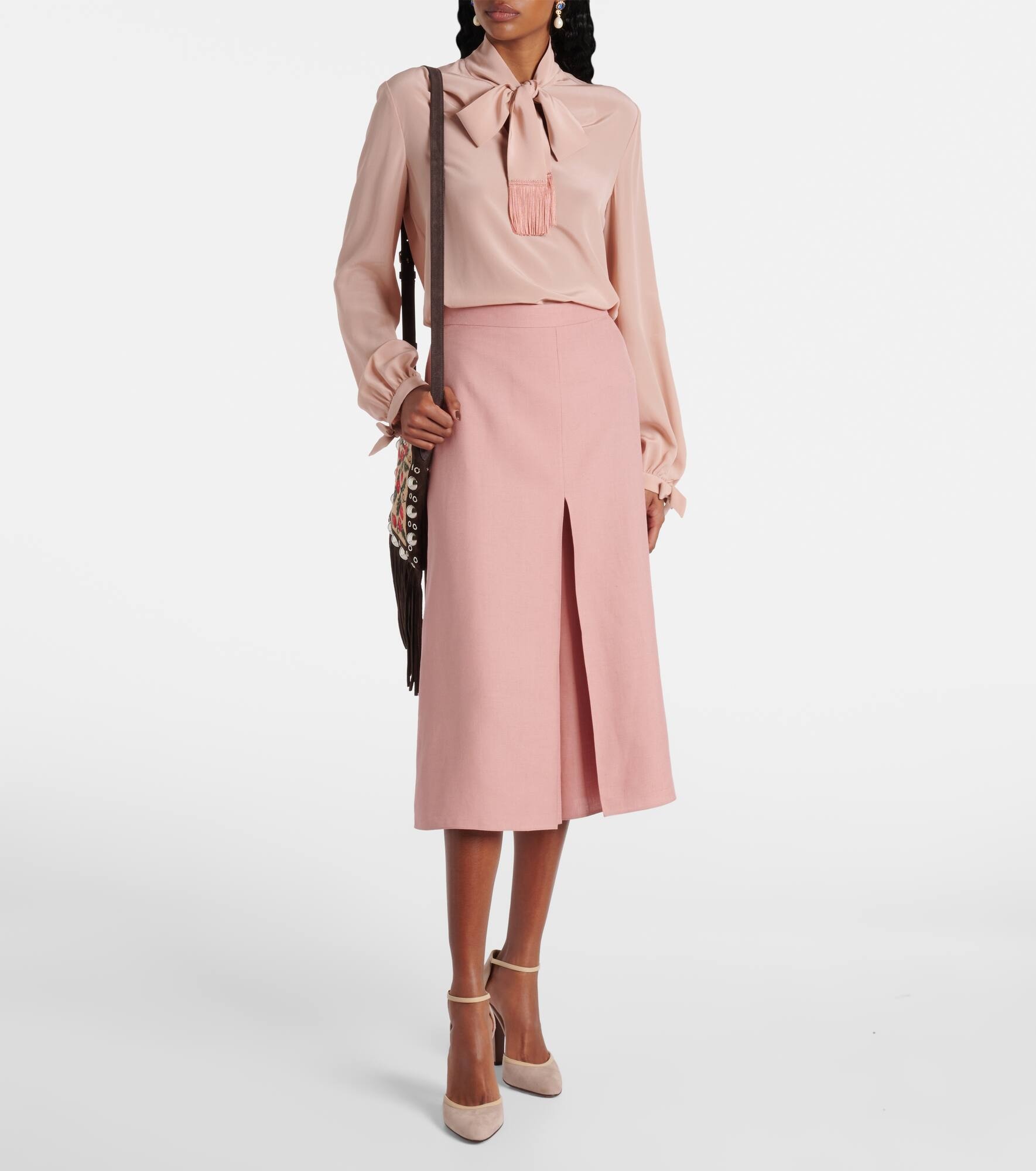 High-rise wide-leg skort - 2