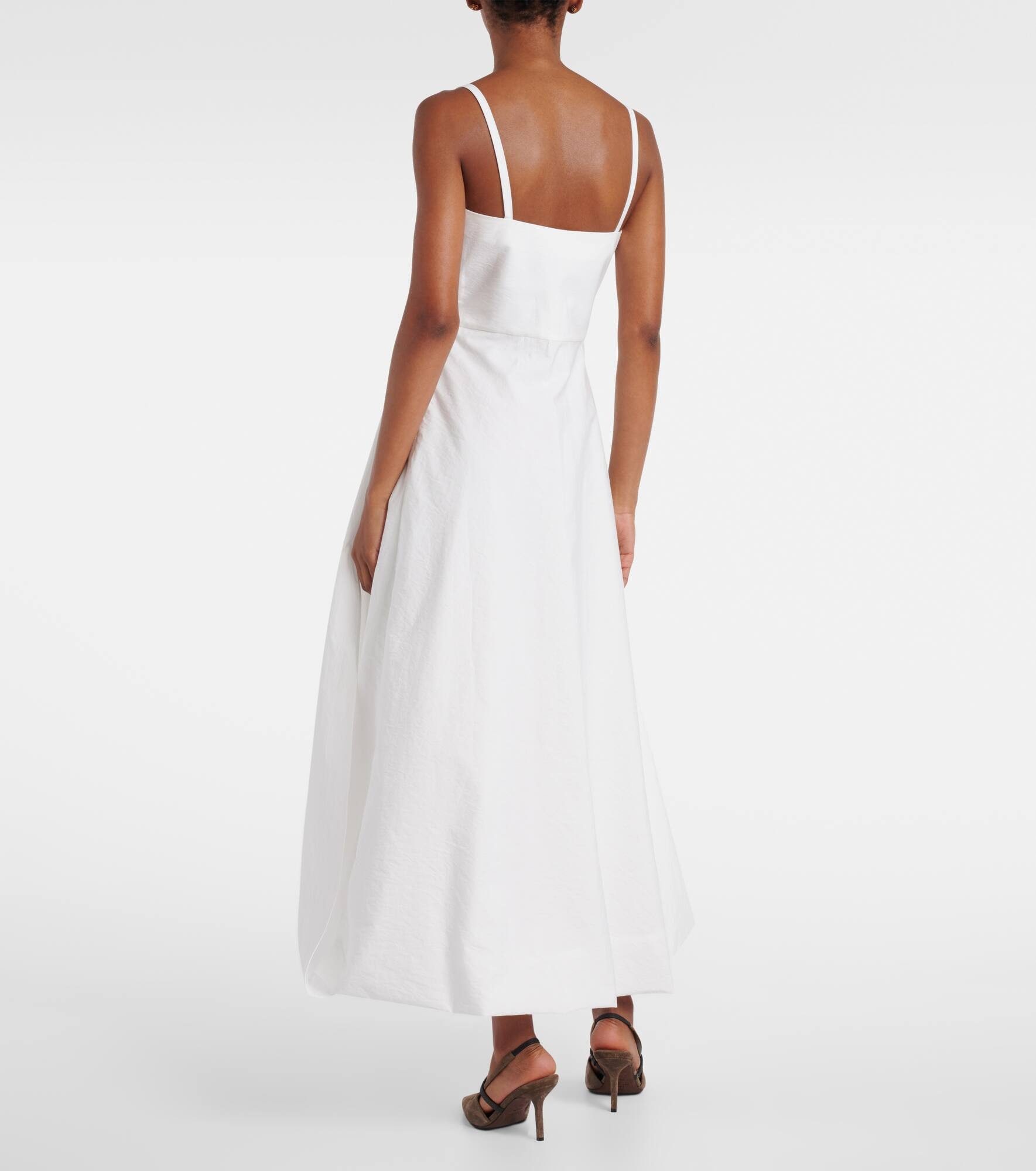 Cotton-blend midi dress - 3