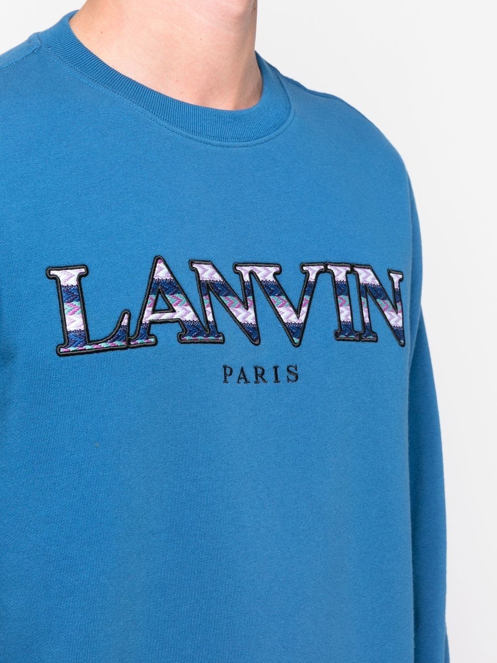 logo-embroidered long-sleeve sweatshirt - 5