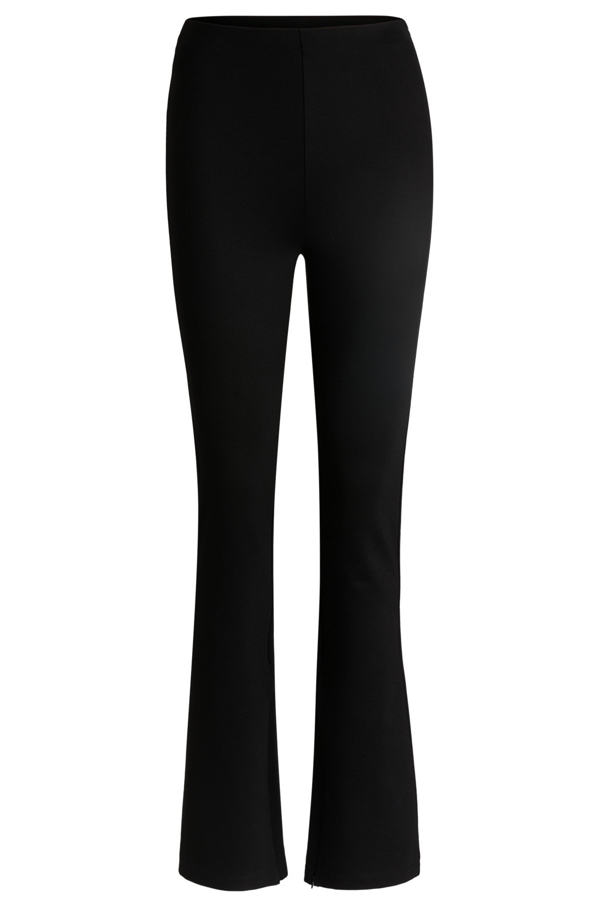 RELAXED-FIT TROUSERS IN STRETCH FABRIC WITH FLARED LEG - 1