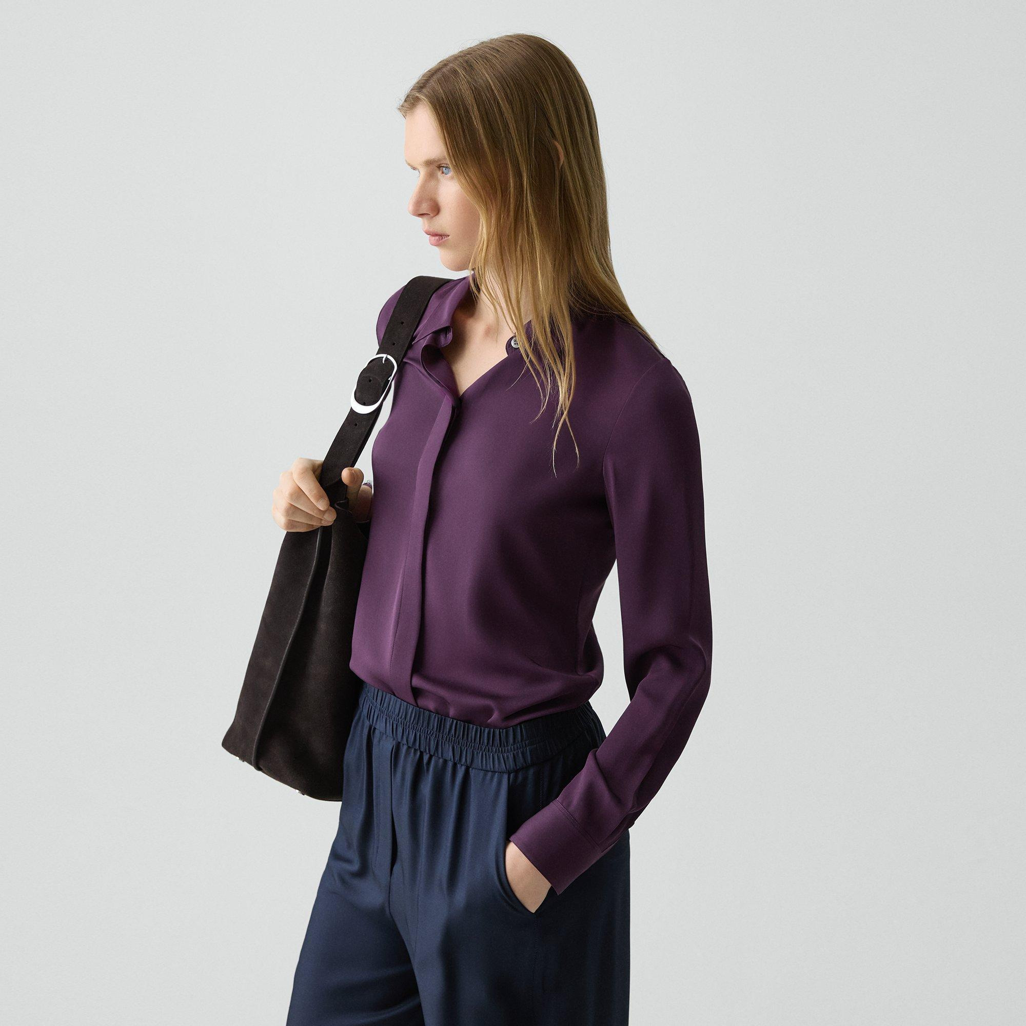 Fitted Shirt in Silk Georgette - 3