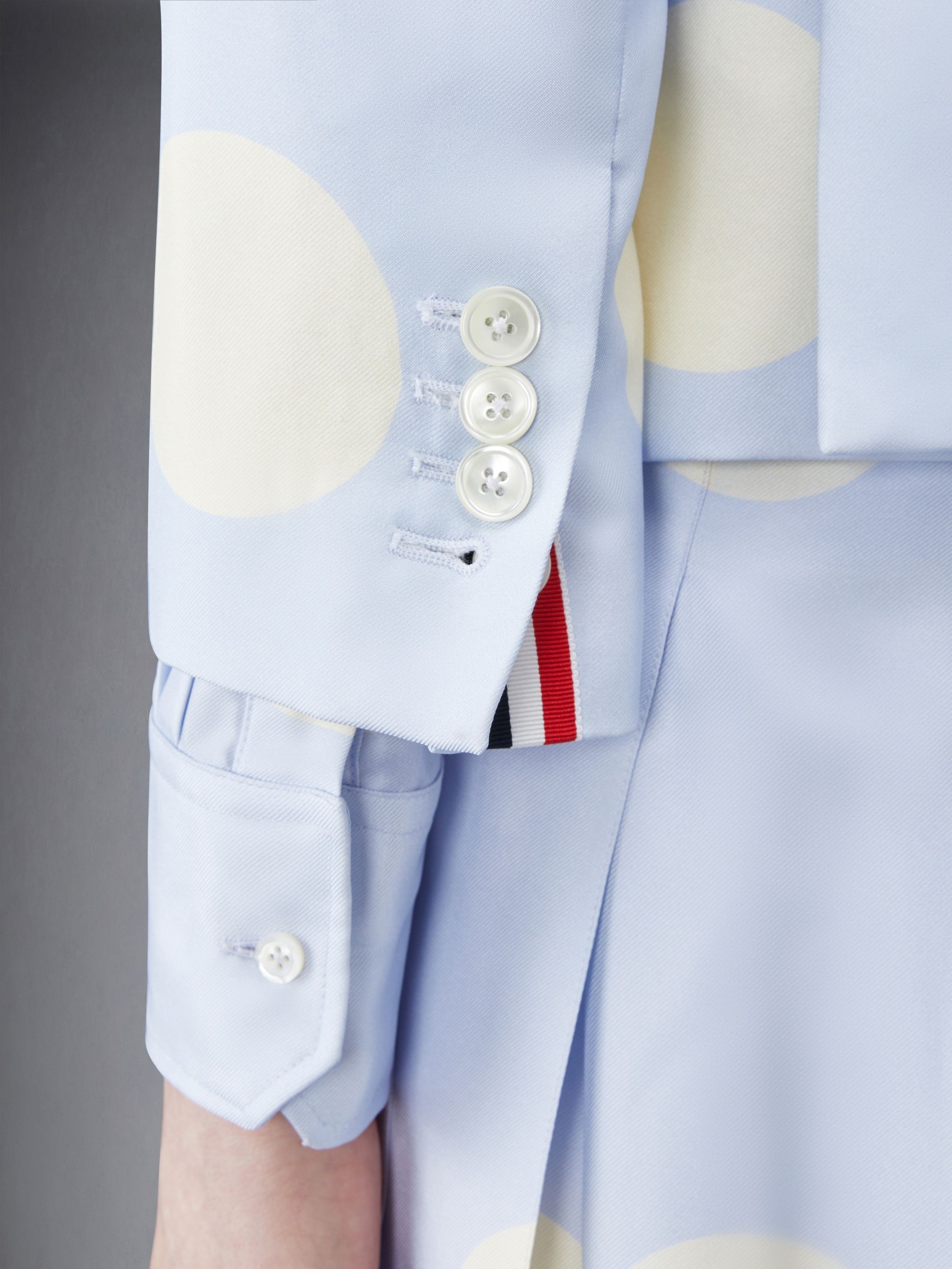 Silk Twill Polka Dot High Armhole Sport Coat - 7