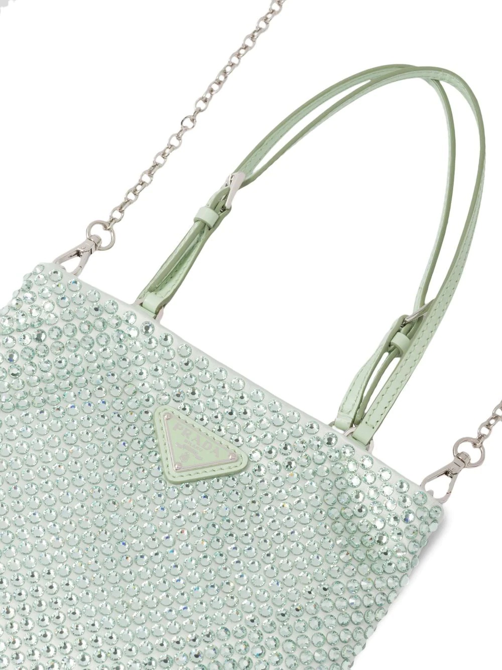 crystal-embellished satin handbag - 6