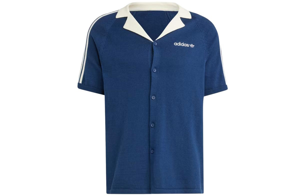adidas Premium Knitted Tee 'Blue White' IU0223 - 2