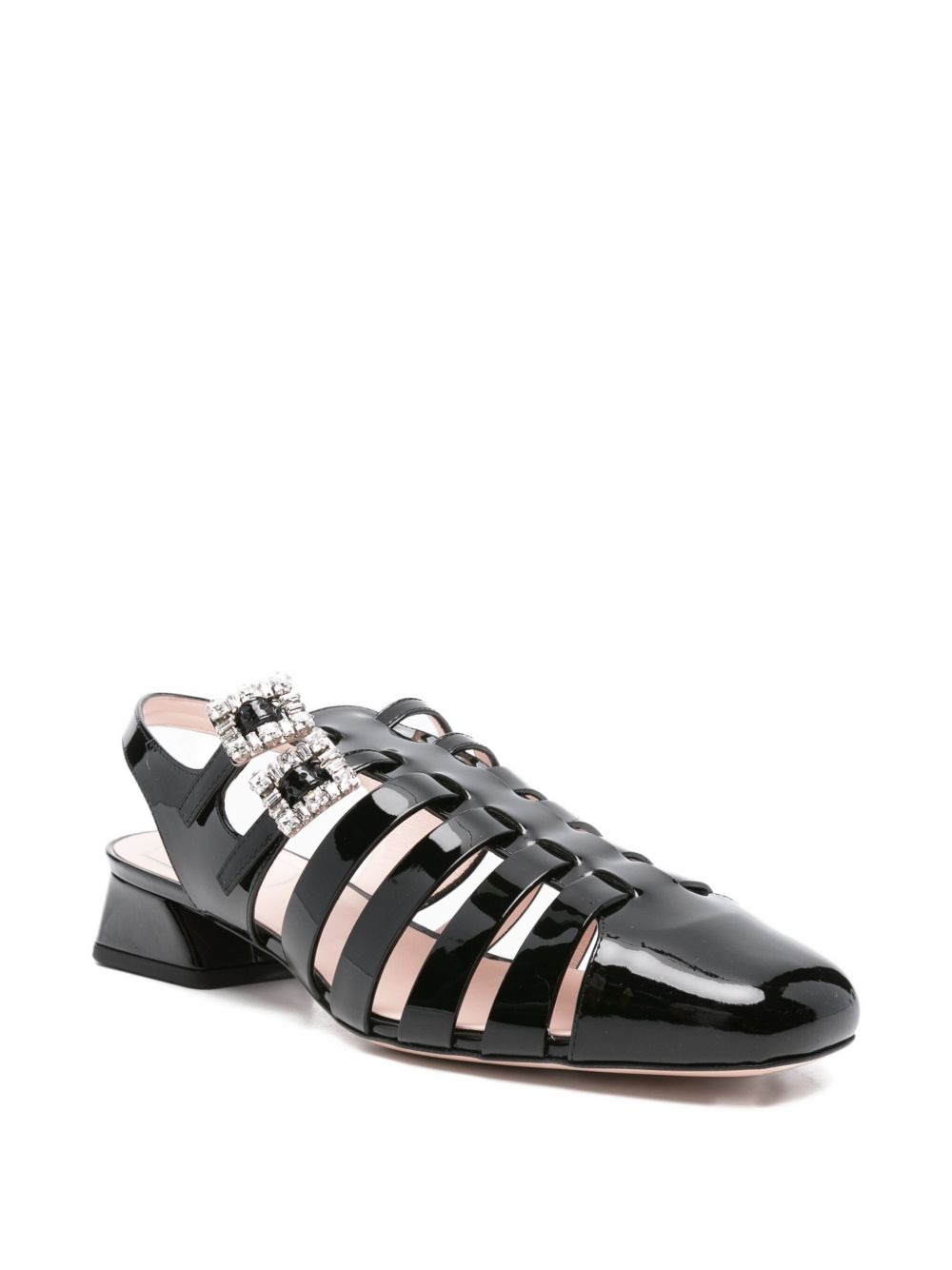 35mm Très Vivier crystal-embellished caged sandals - 2