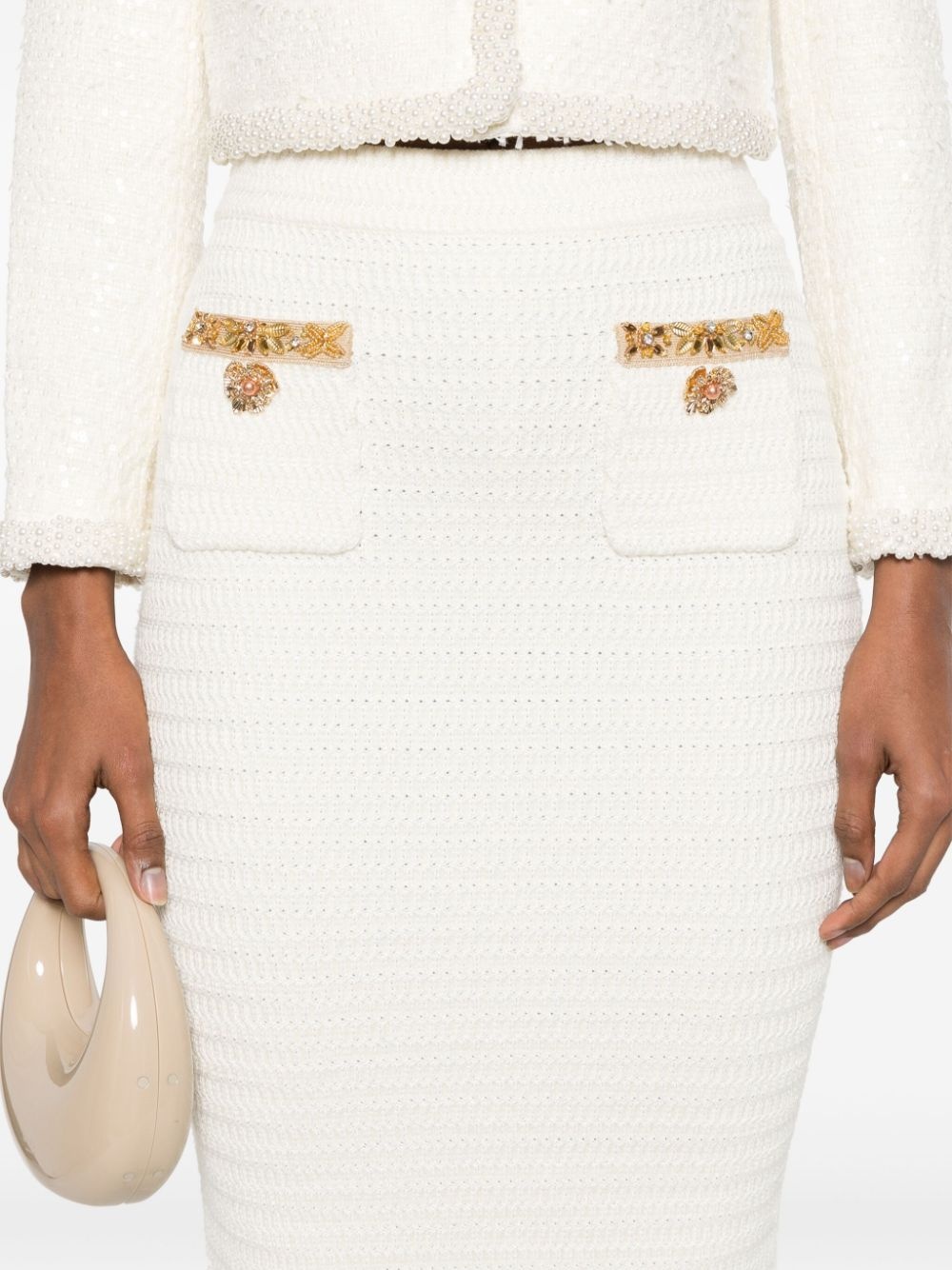 lurex knitted midi skirt - 5