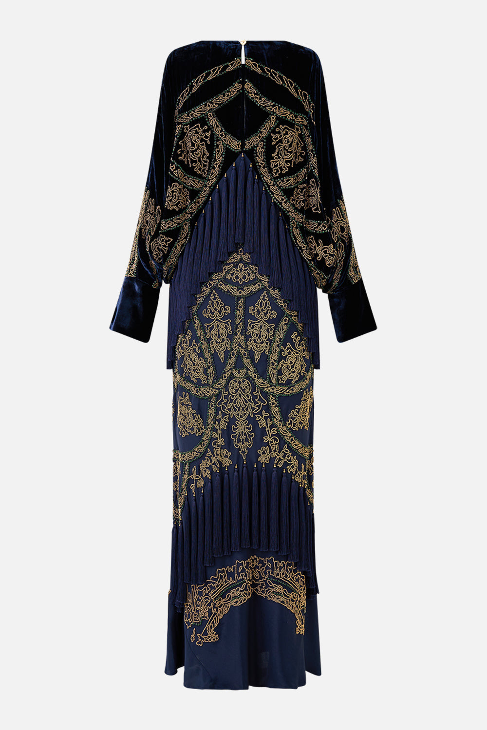 PLUNGE NECK DRAPED SHOULDER DRESS - 8