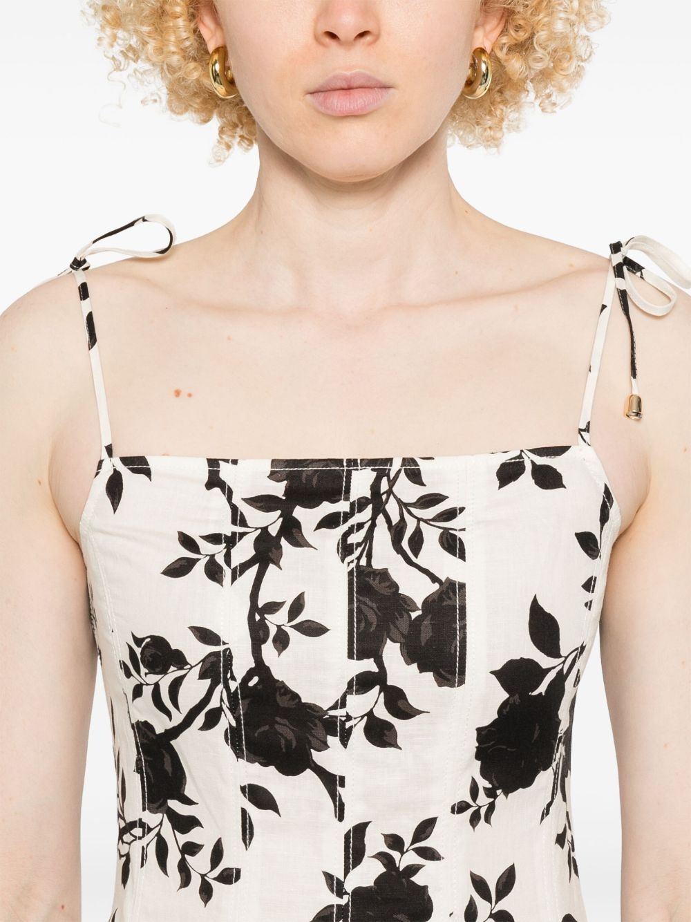 floral-print midi dress - 5