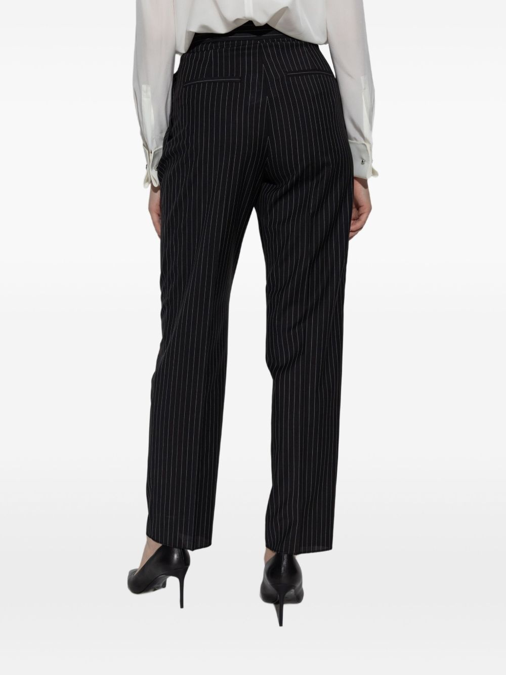 pinstripe wool pants - 4