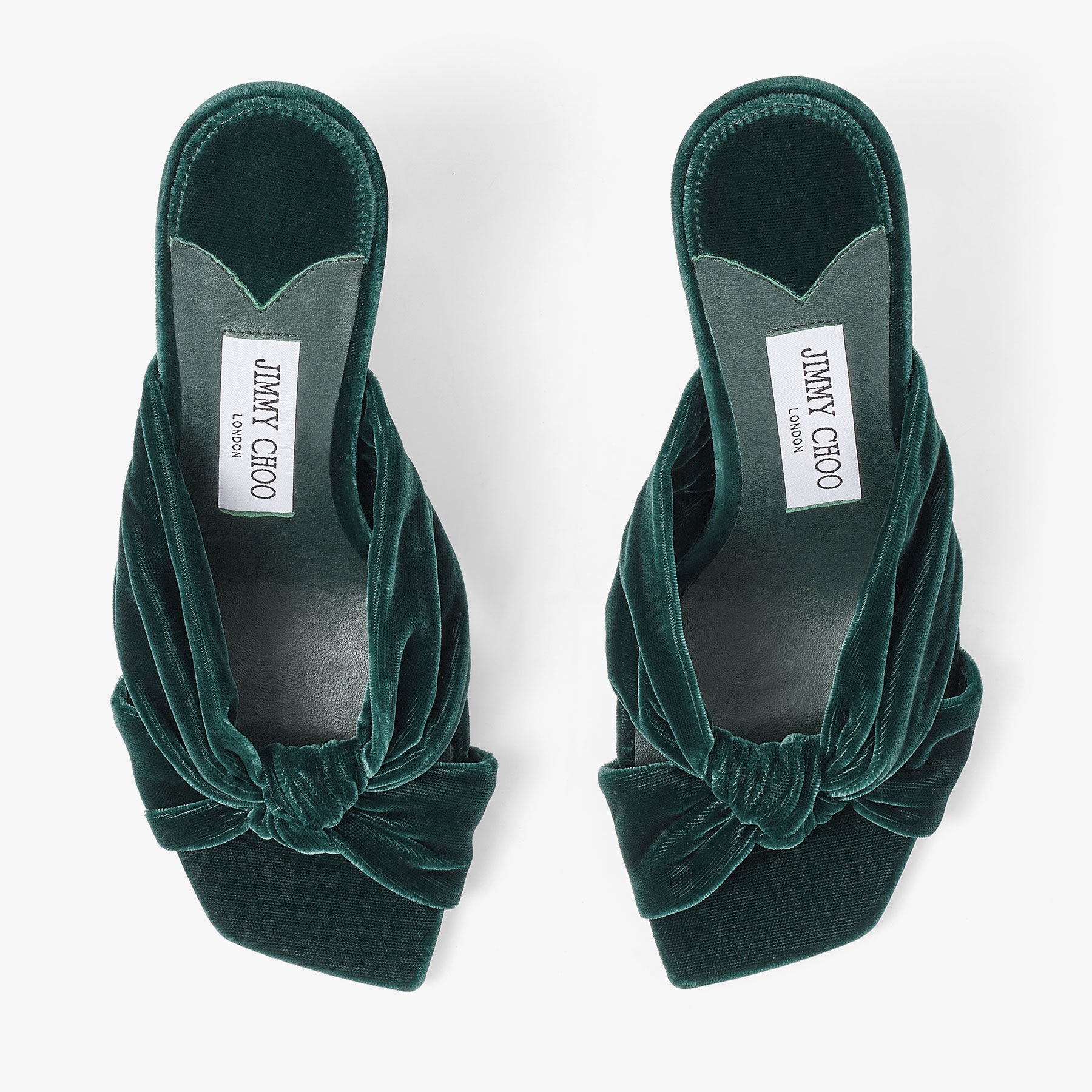 Avenue 85
Dark Green Velvet Mules - 4