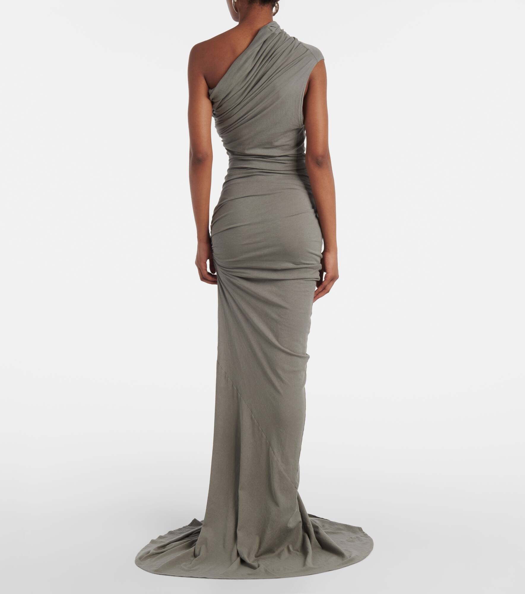 Pillar one-shoulder cotton-blend gown - 3