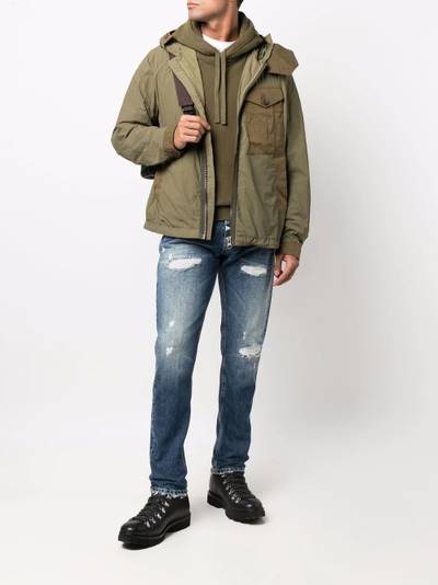 Ten C panelled hooded jacket outlook