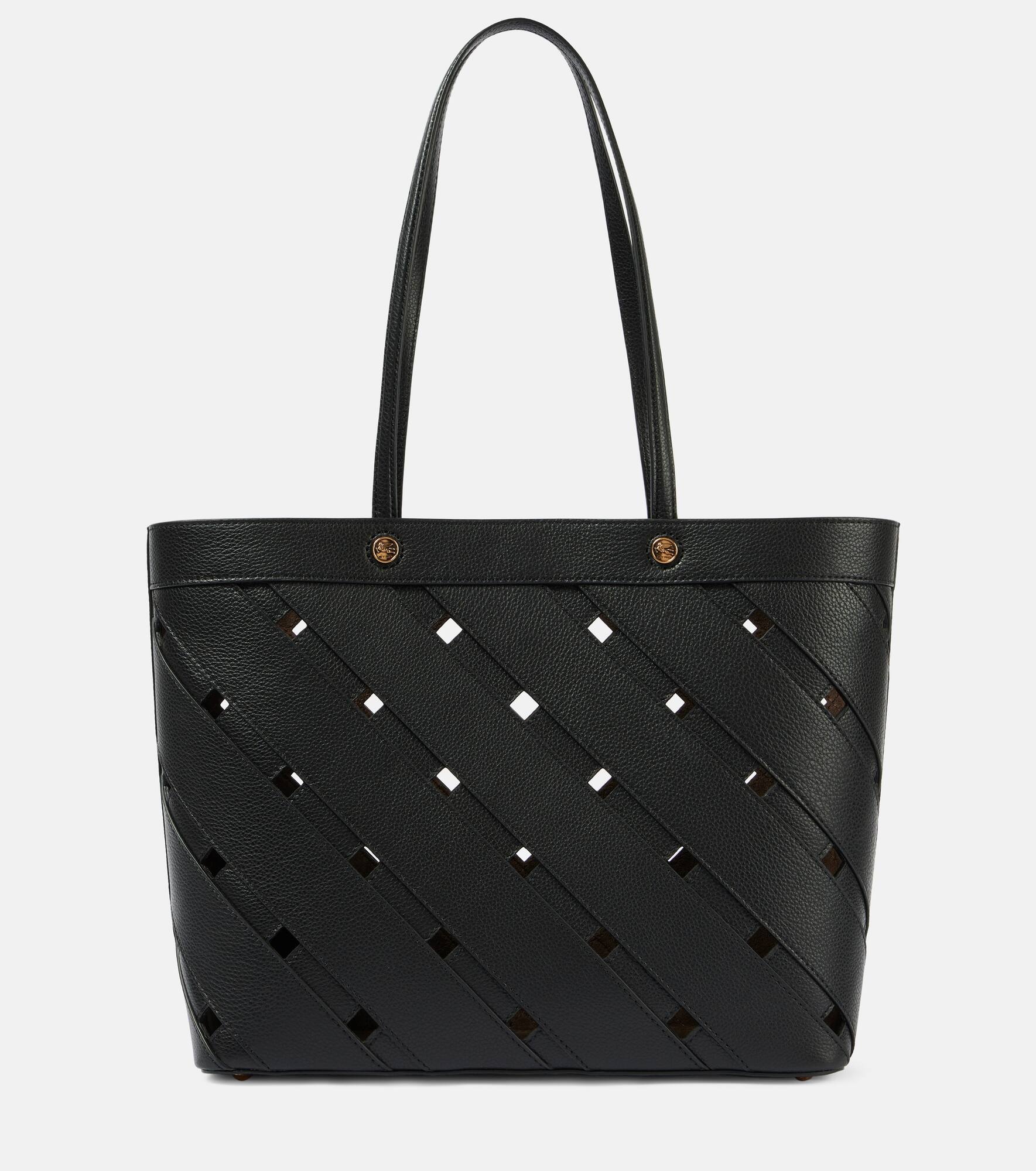 Medium leather shopper - 1