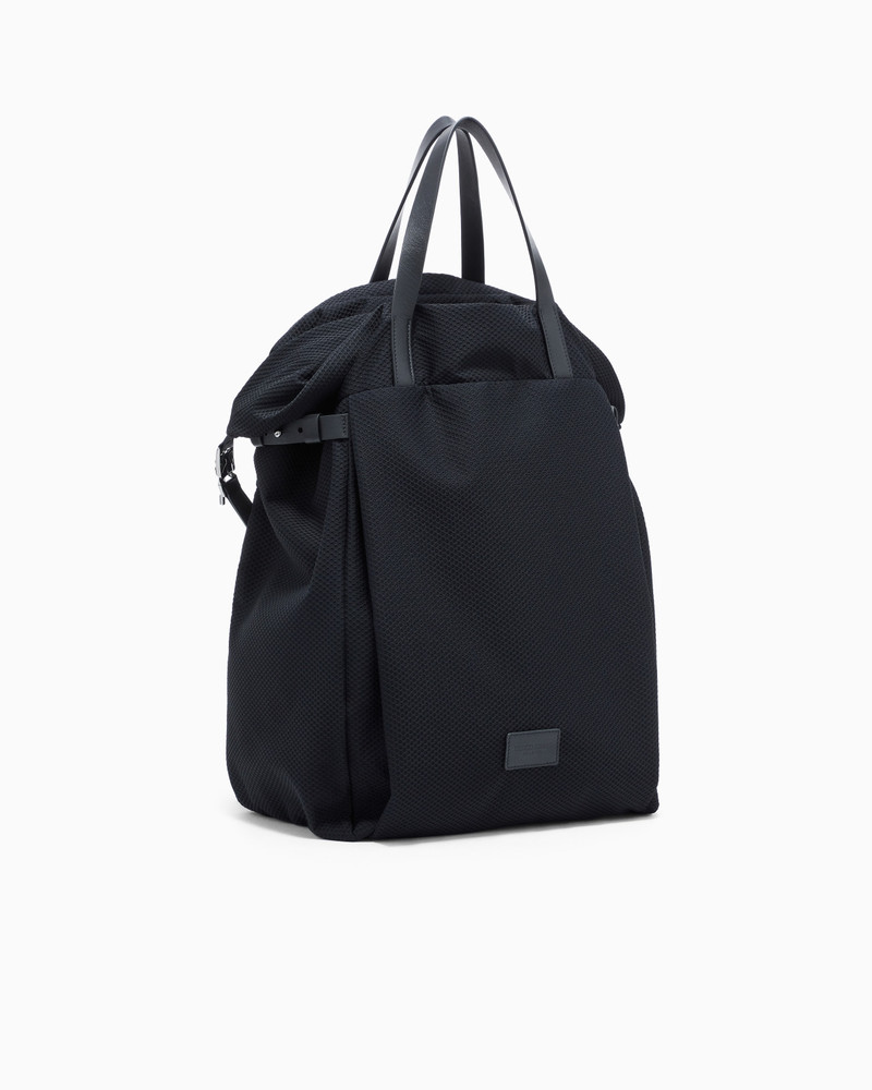 GIORGIO ARMANI MESH AND LEATHER BACKPACK outlook