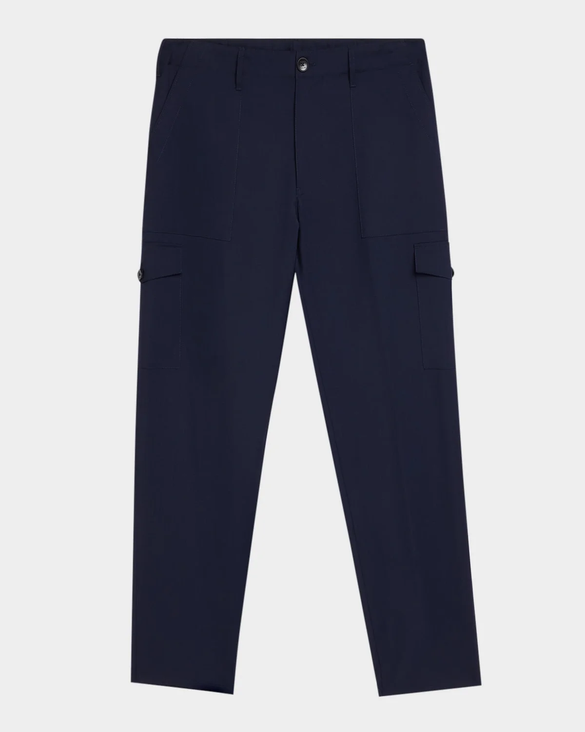 Men's Wool Straight-Leg Cargo Trousers - 1