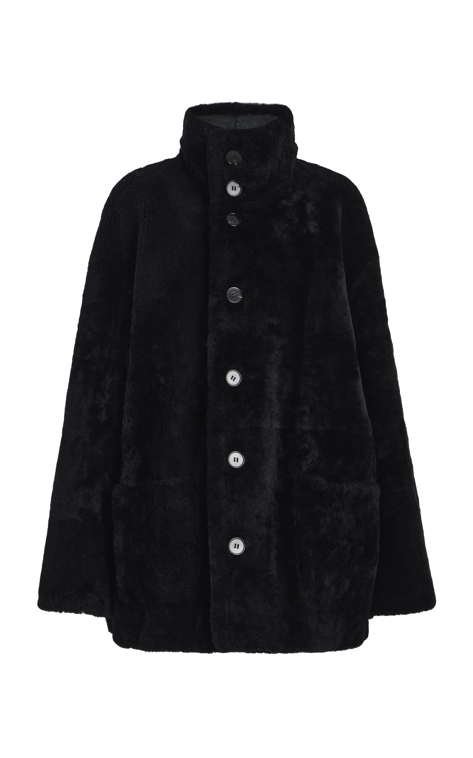 Heather Reversible Shearling Jacket black - 5