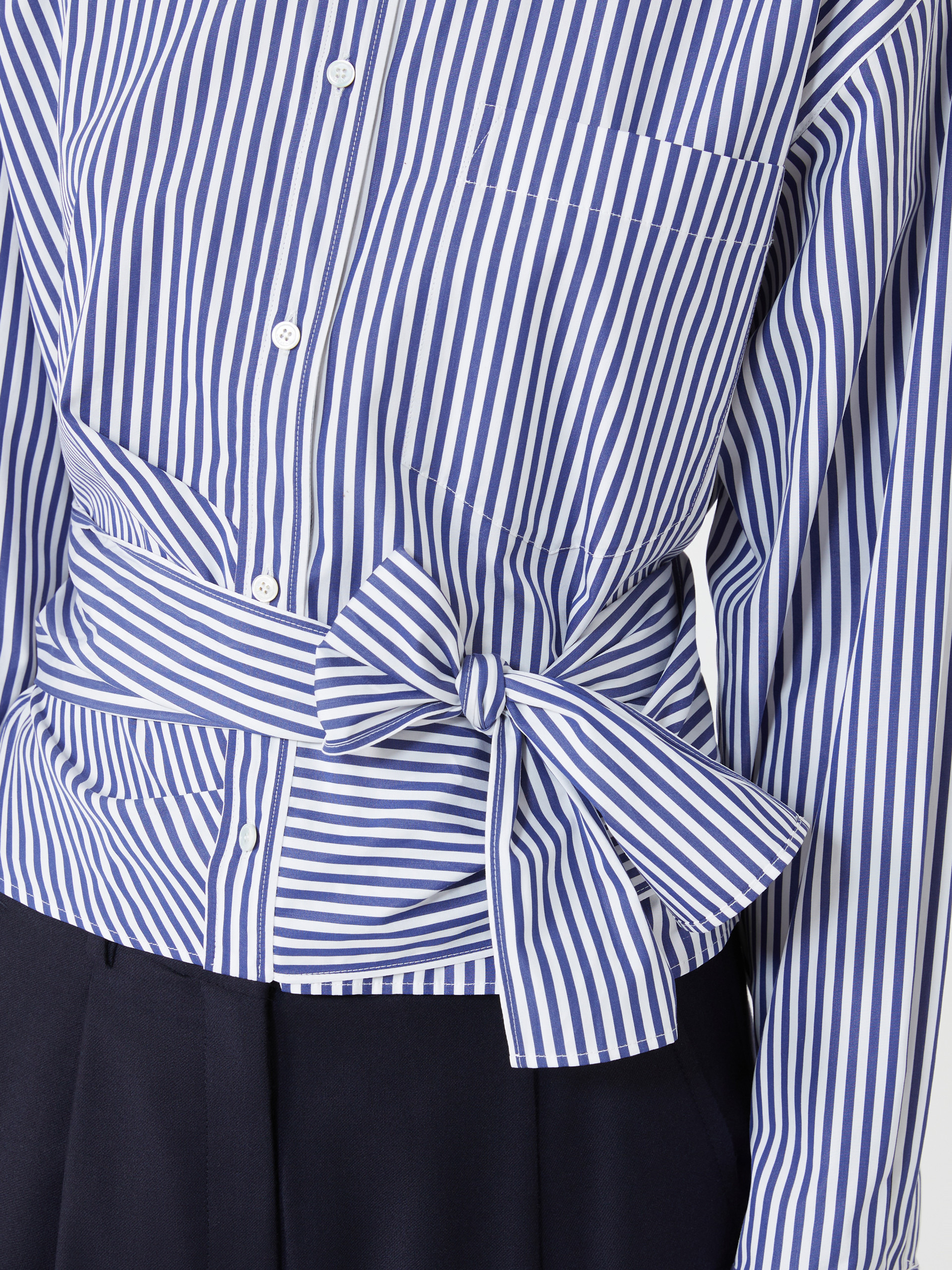 FRESCO Draped cotton shirt - 6