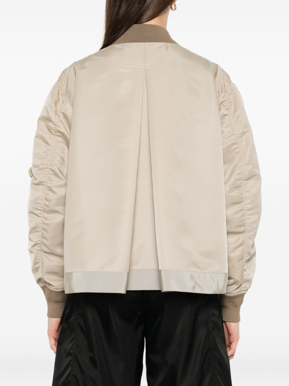 zip-fastening bomber jacket - 4