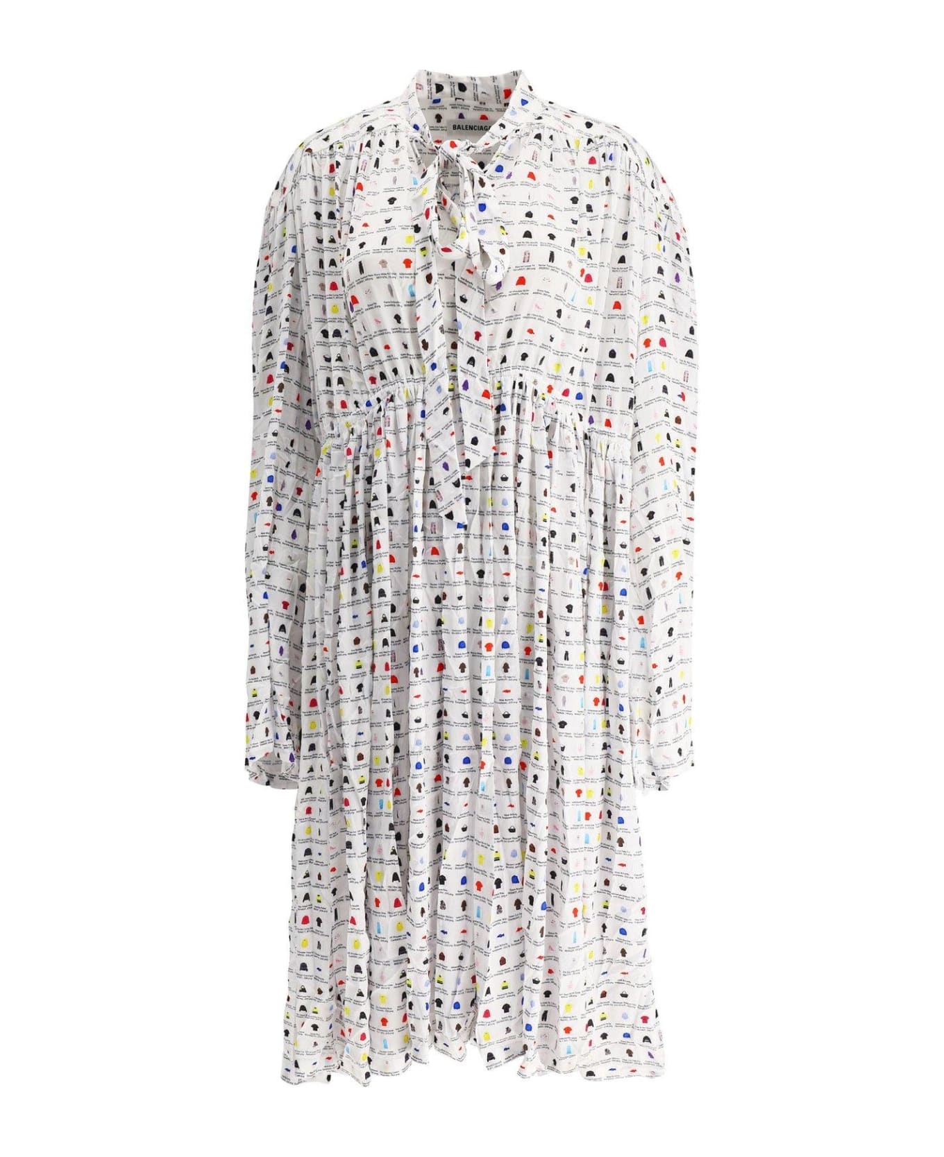 Graphic Printed Oversized Midi Dress - 1