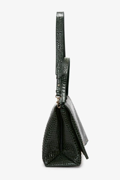 Victoria Beckham Jumbo Chain Pouch in Dark Forest Croc Leather outlook