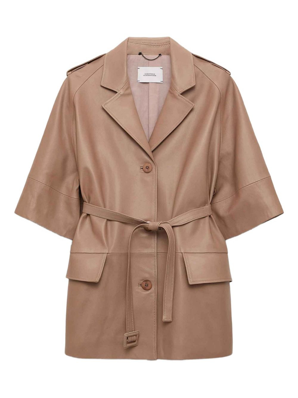 epauletted belted jacket - 1
