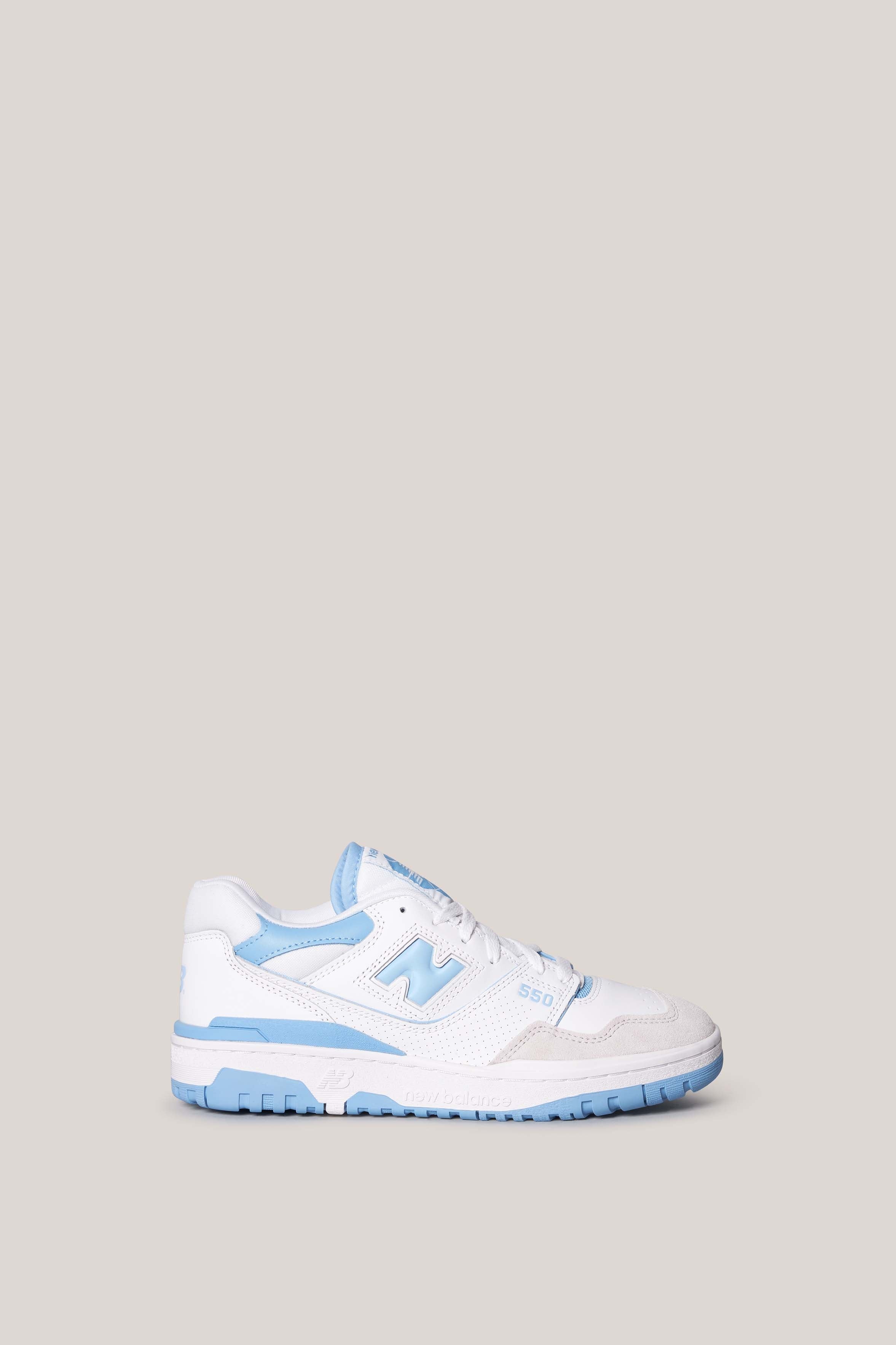 White-White Blue 550 Sneakers - 2