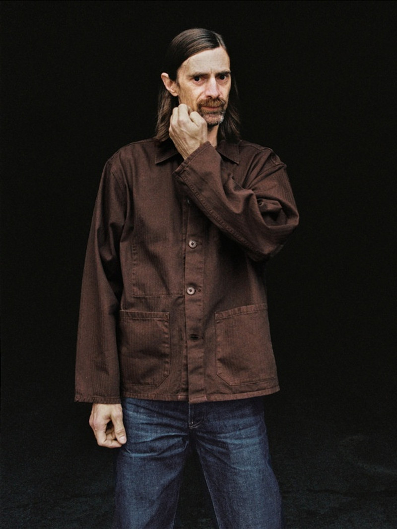 Nudie Jeans Buddy Herringbone Chore Jacket Walnut outlook