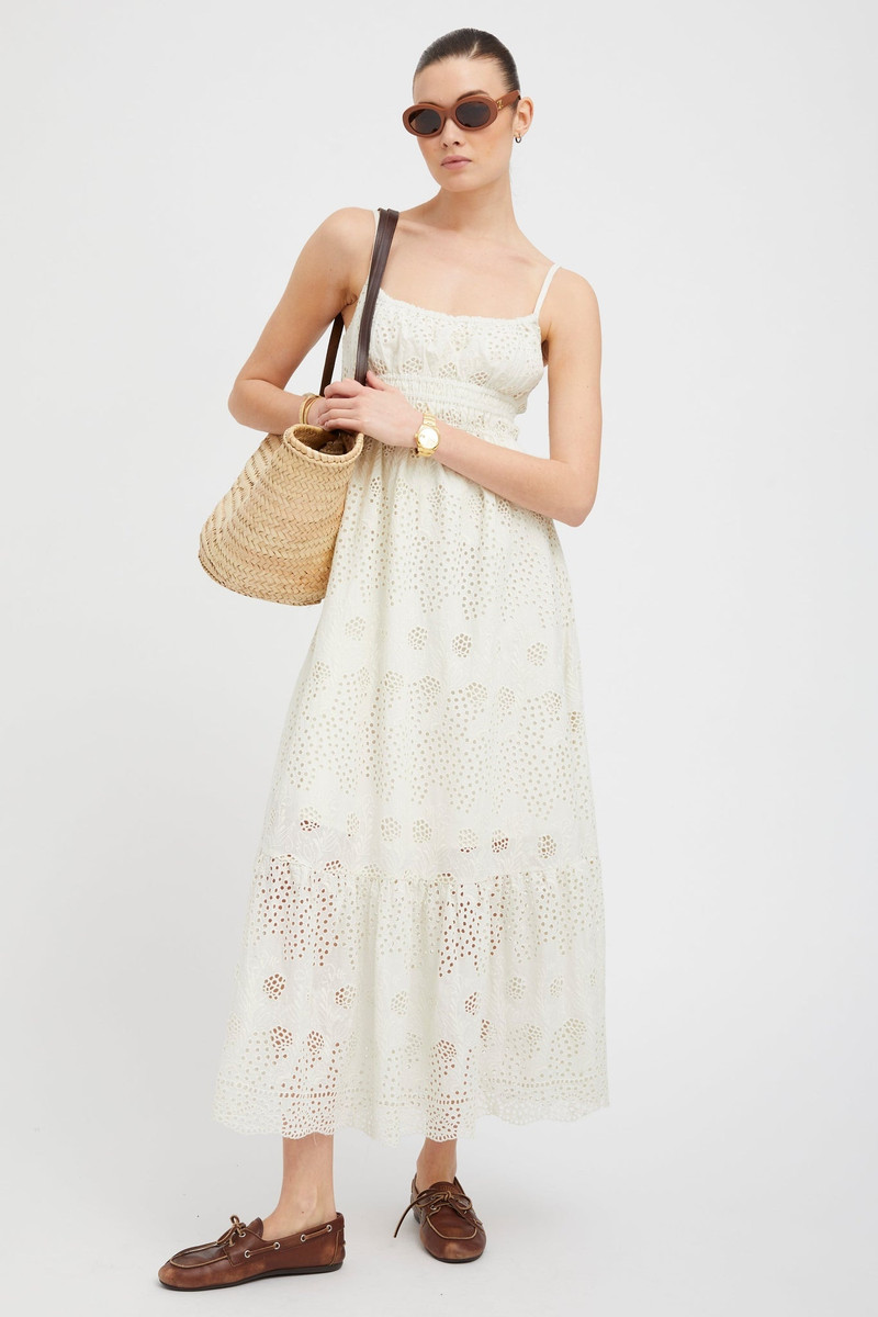 WHITE EYELET ALI MAXI DRESS 1