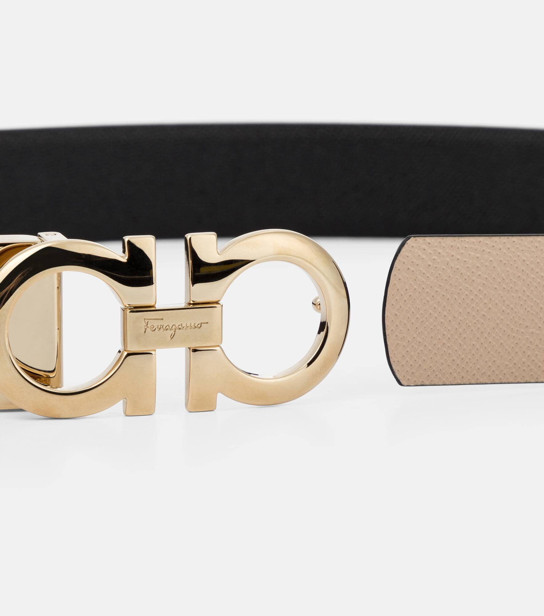 Gancini reversible leather belt - 3