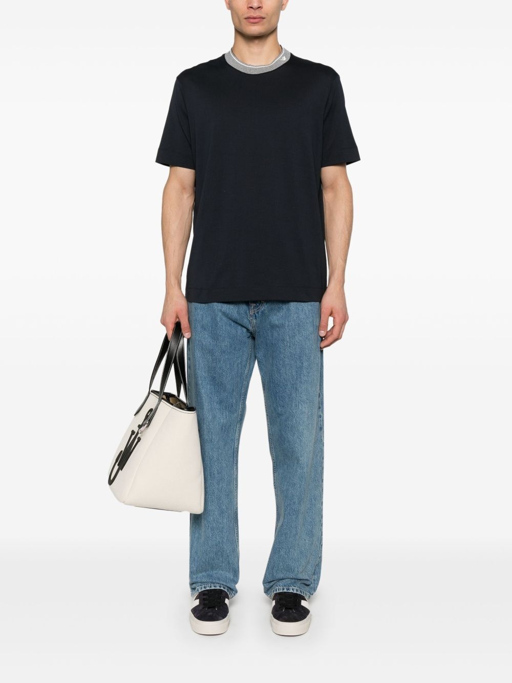 stripe-detailed T-shirt - 2