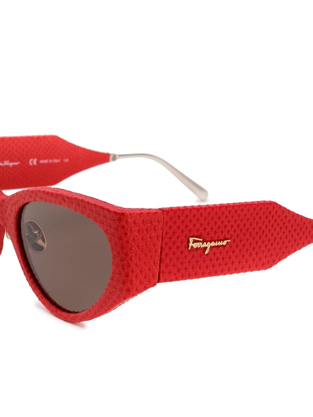 leather oversized sunglasses - 3