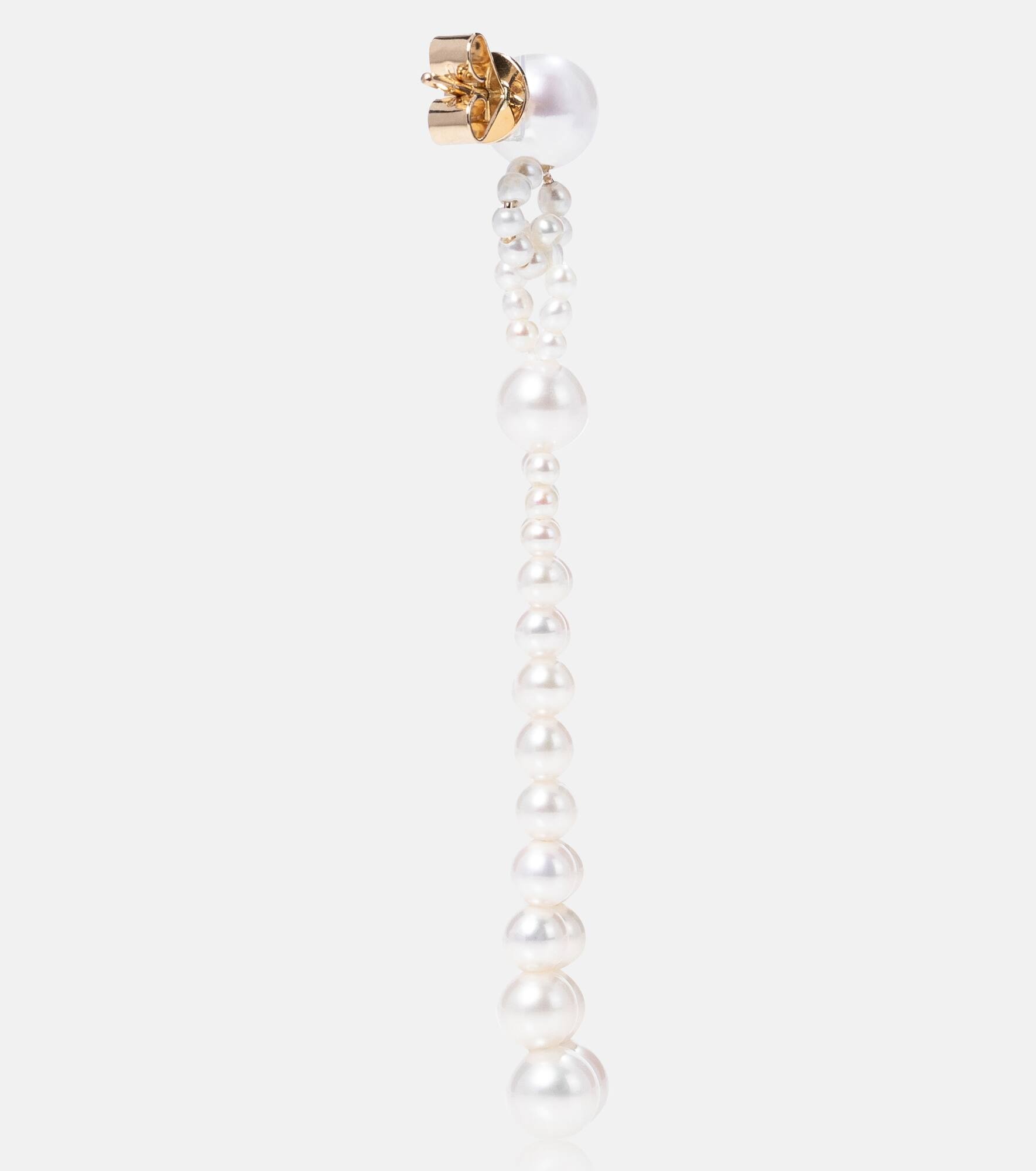 Opera 14kt gold earrings with freshwater pearls - 5