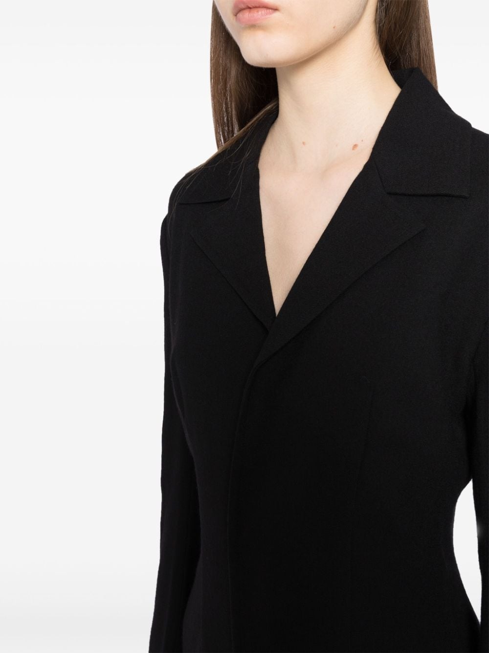 slim-cut single-breasted blazer - 5