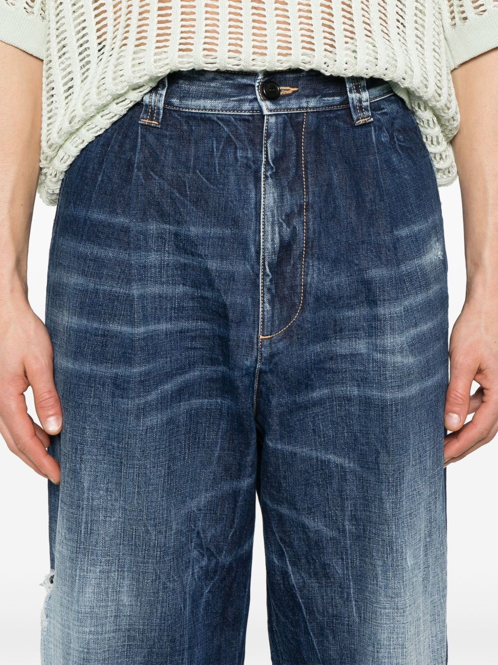 pleat-detail jeans - 5
