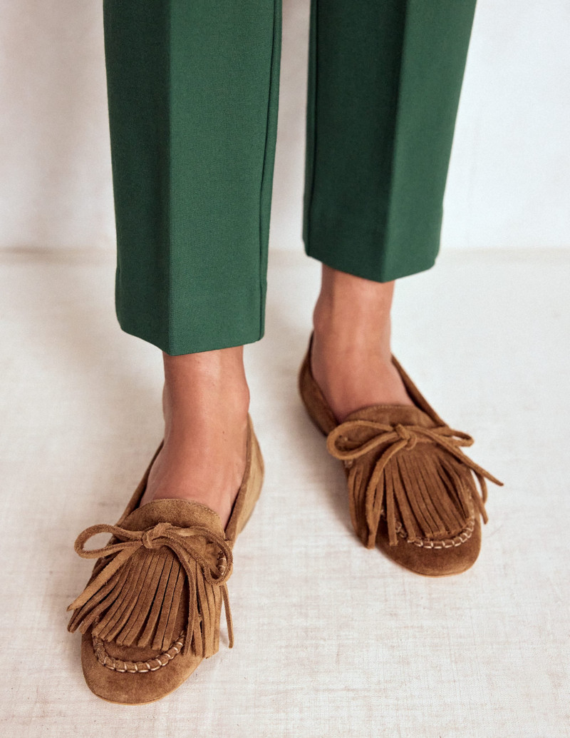 Soft Tassel Deck Shoes-Tan 3