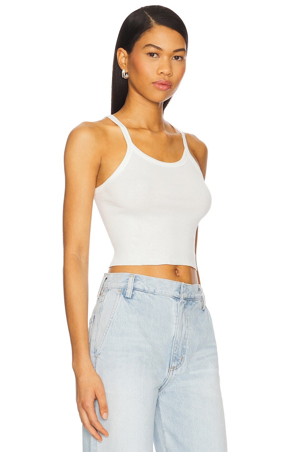 Cropped Rib Tank Top - 2