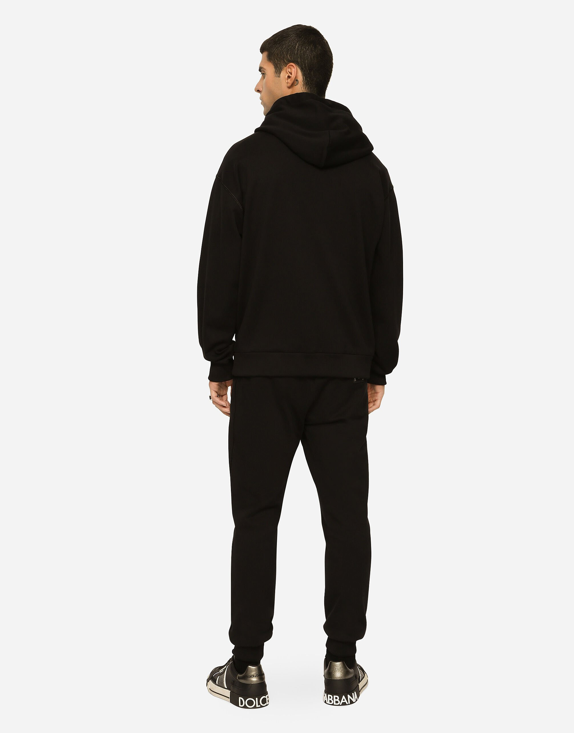 Jersey hoodie with branded tag - 6