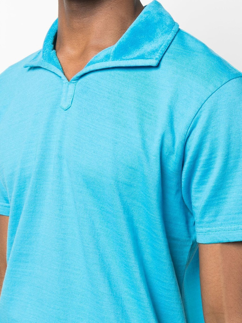 Albert towelling-trim polo shirt 5