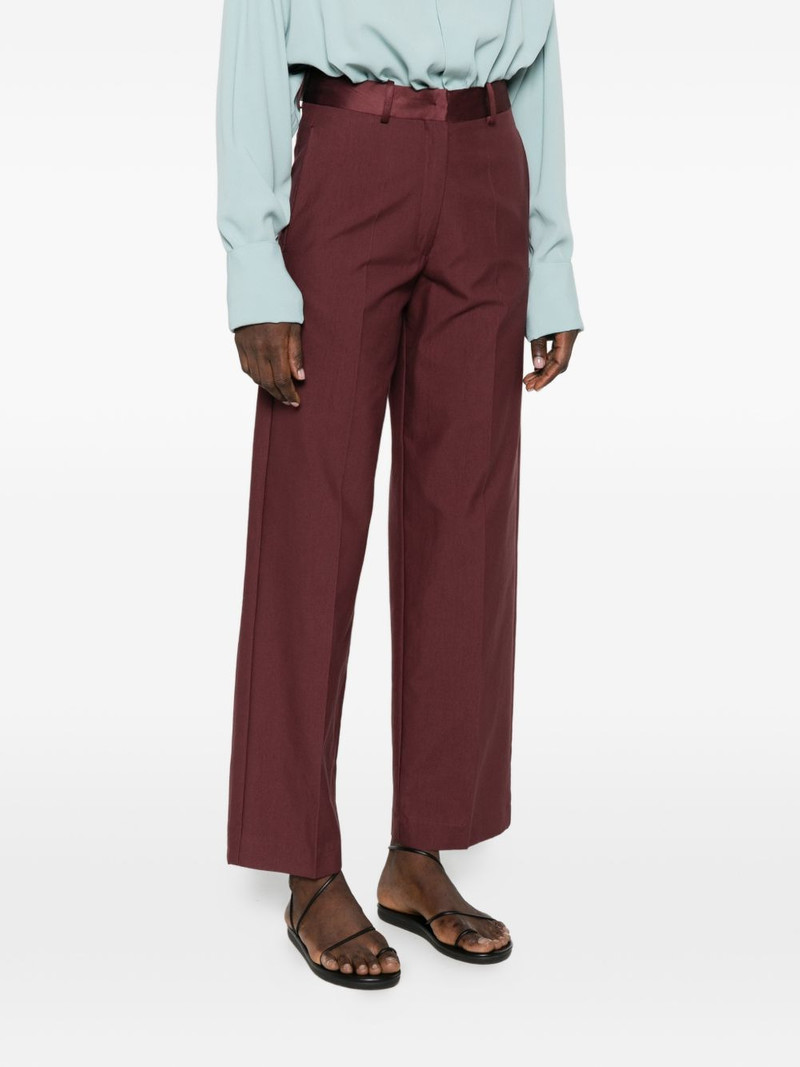 satin-waistband pressed-crease trousers 3