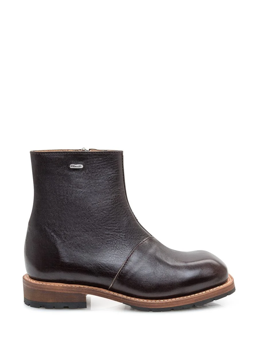 Our Legacy Our Legacy Engine Ankle Boots In Brown Leather - 1