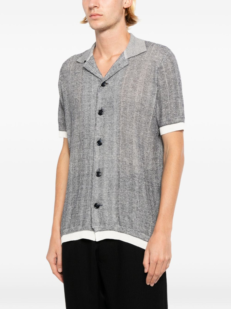 Brioni RIBBED-KNIT CONTRAST-TRIM POLO SHIRT outlook