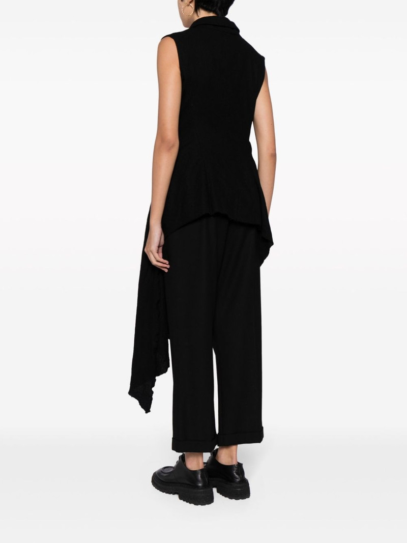 draped sleeveless wool vest 4