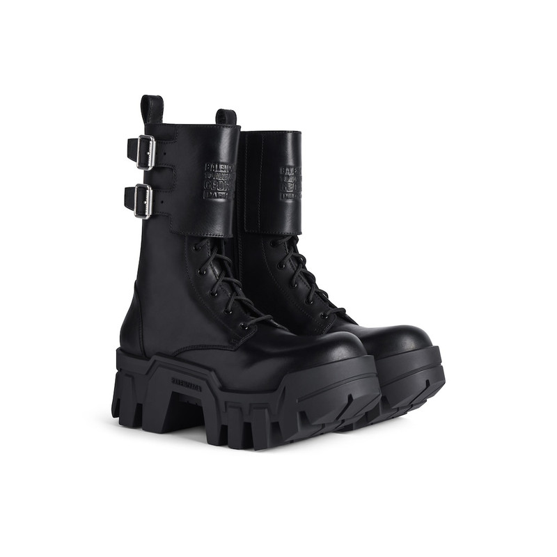 Women's Bulldozer Combat Lace-up Boot in Black 2