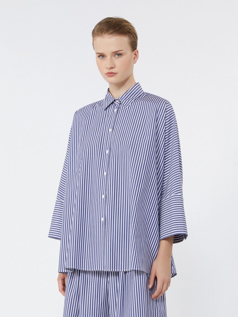 HUDSON Cotton poplin oversize shirt - NAVY 3